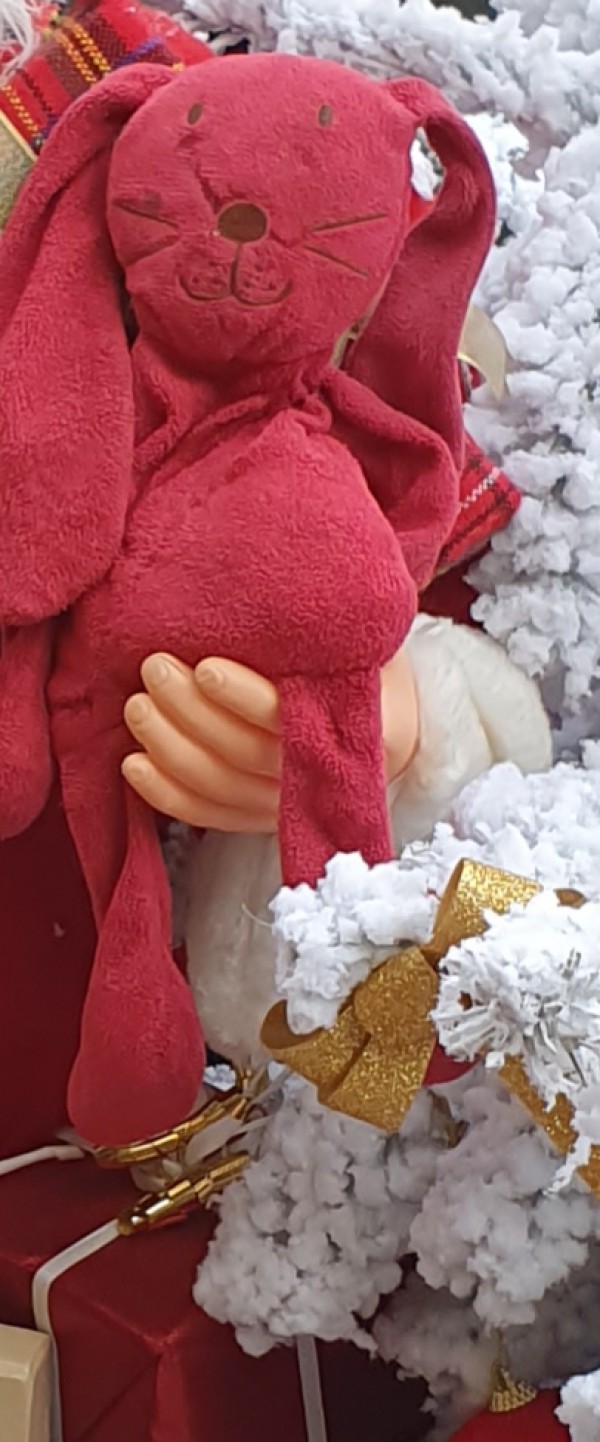 Un doudou lapin rose fushia st Germain en laye