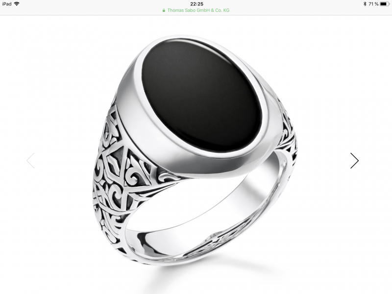 Perdu Bague Noir et argent Thomas Sabo, aéroport de Marignane ou avion Air France vol AF1172