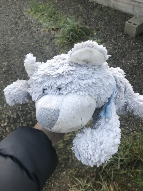 Peluche nounours gris clair