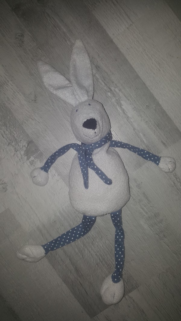 Doudou lapin bleu perdu à Montrouge