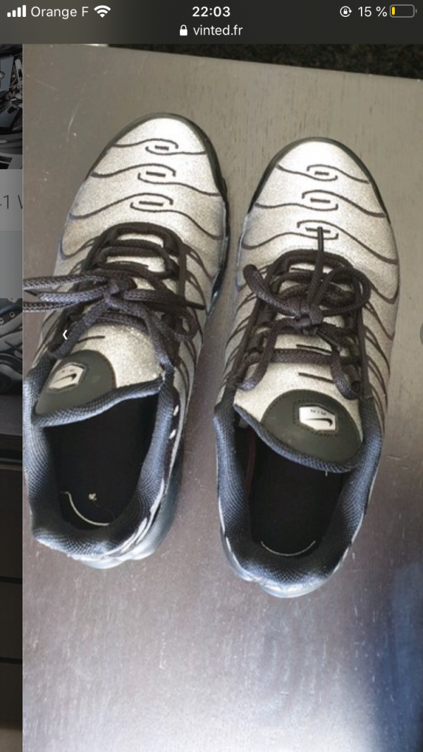 Perdu chaussure grise a paillette nike quartier st Hellier Rennes