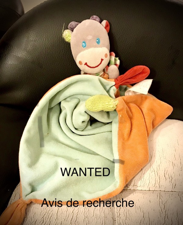 Doudou ouatoo range et turquoise tête de girafe multicolore plage des granges olonne sur mer