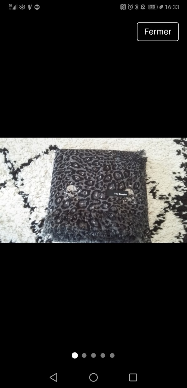 Écharpe grise tête de mort The kooples