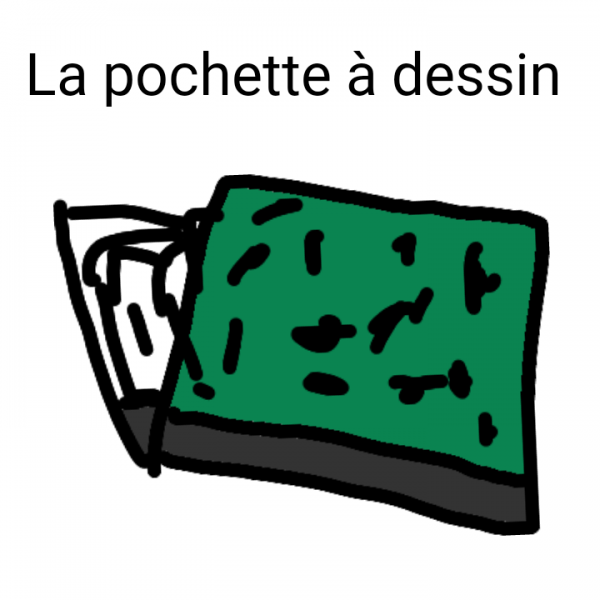 Perdu pochette à dessin verte taché noir à Lille dans le bus 209, porte de Douai