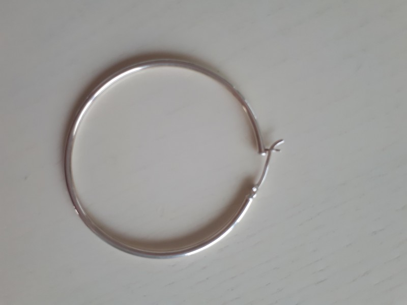 Perdu Créole argent diamètre 50mm à la Teste