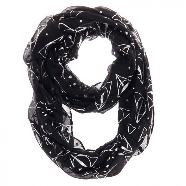 Perdu Foulard tube noir et argenté, vers Gioffredo