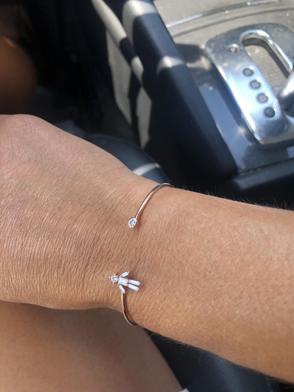 Perdu bracelet avec petit garçon en diamant