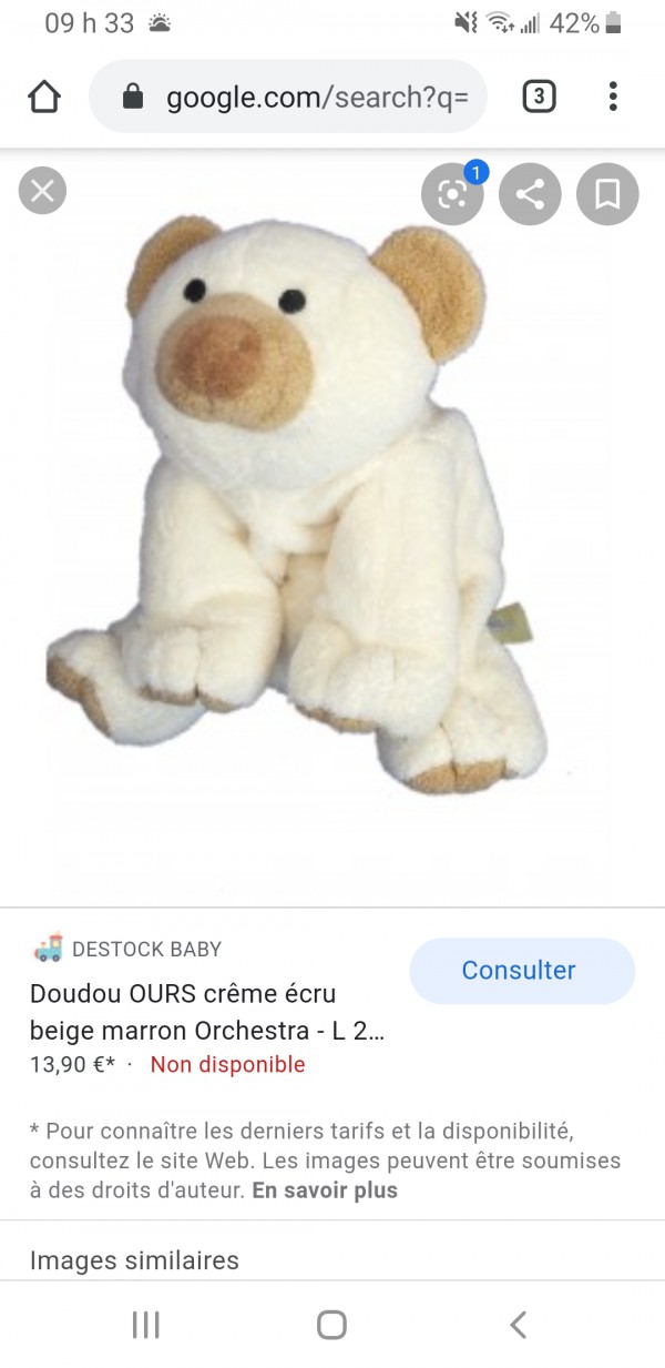 Peluche Ours blanc