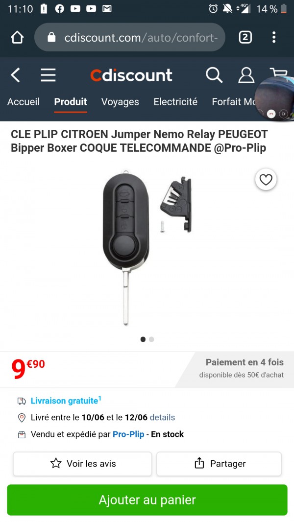 Clé Citroën