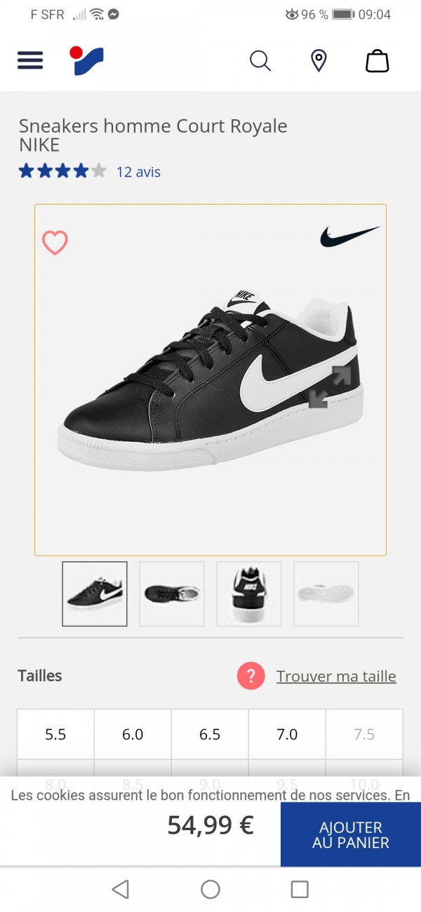 Perdu chaussures Nike, boulevard dieu lumière Reims