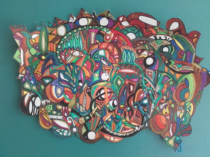Pochette de dessin plastifiée comportant dessins ainsi que formats raisin vierges
