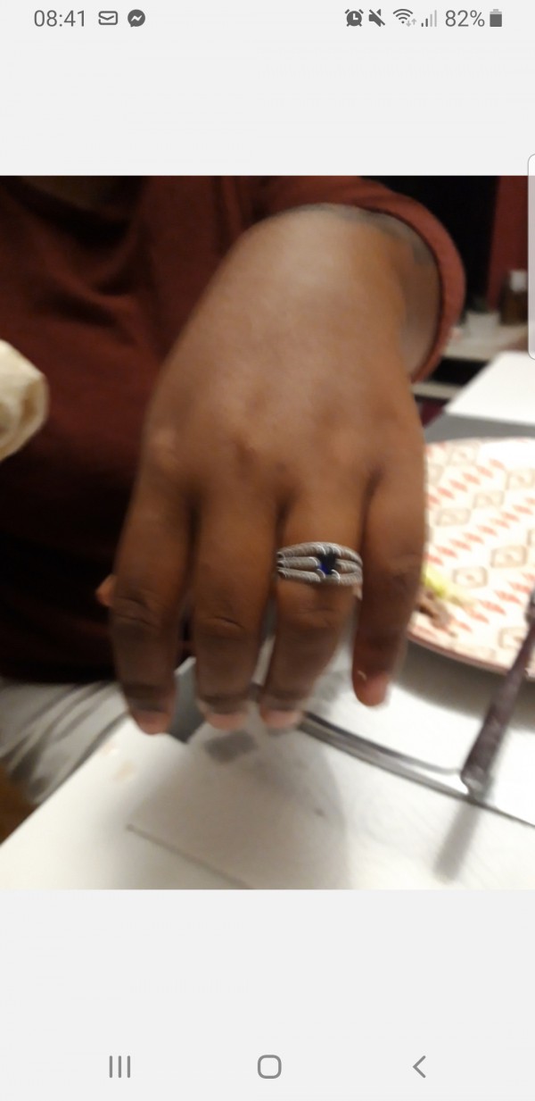 Bague argent pierre bleue Alès bas de la gare