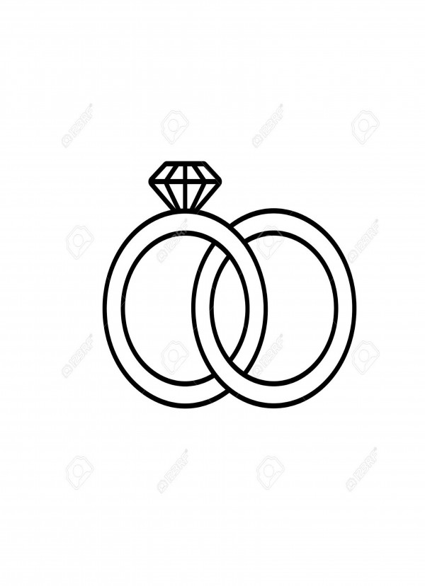 alliance et bague de fiançailles