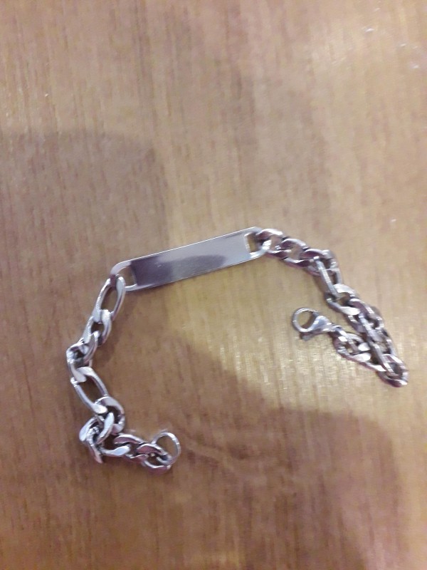 trouvé bracelet homme colori argent