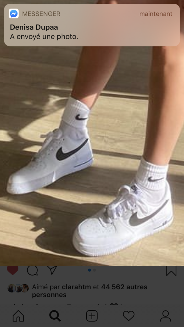 Perdu baskets Nike blanche a Lutterbach (68)