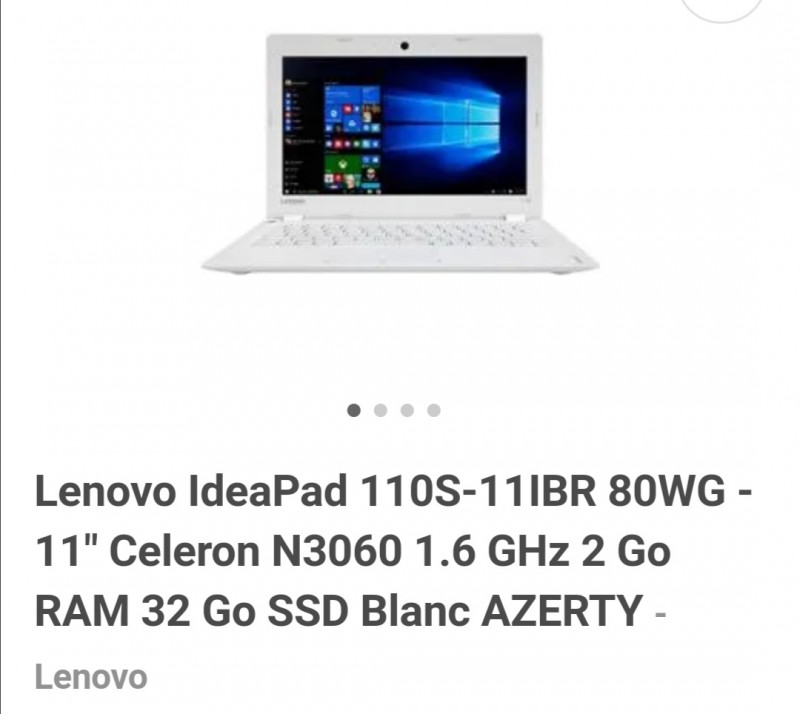 Ordinateur Lenovo blanc, gare de Lyon-Perrache 05/09/20