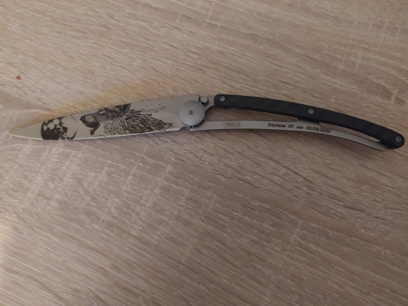 Perdu couteau gravé entre Lavignolle et Cestas 33