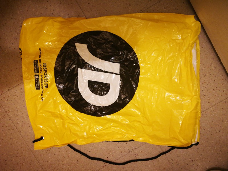 Sac en plastique jaune fluo JD Sport