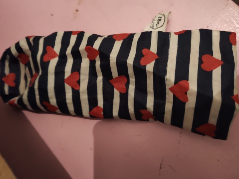 Perdu parapluie rayé bleu et blanc avec petits coy