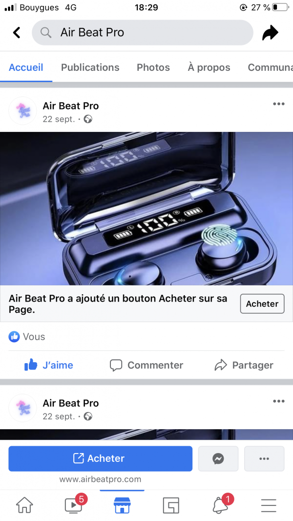 Oublies d’un boîtier blootouthe