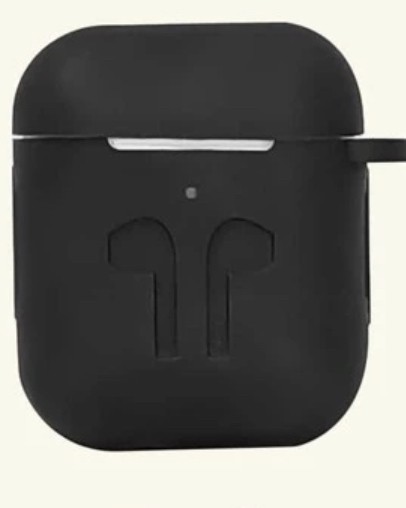 AirPods avec un coque silicone noir , saint Étienne