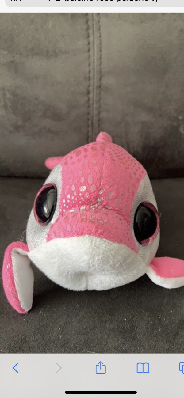 Petite peluche baleine rose