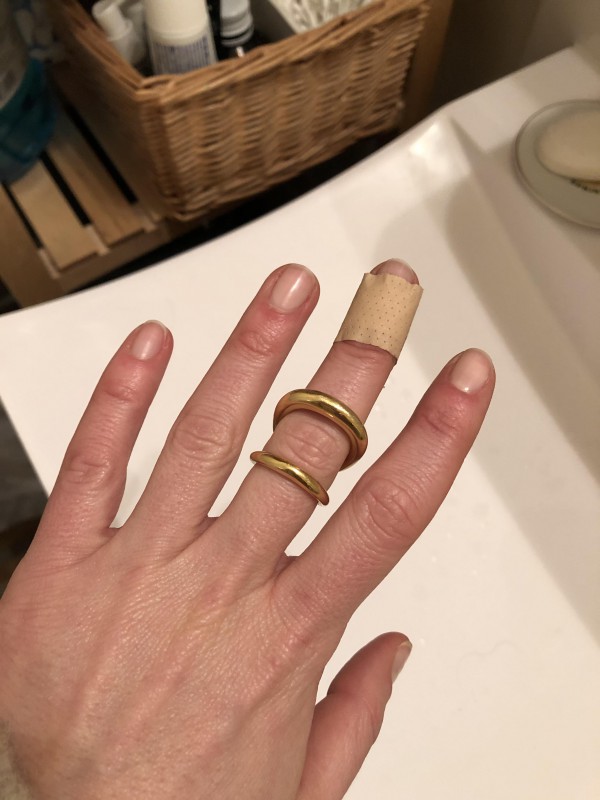 Double bague vermeil