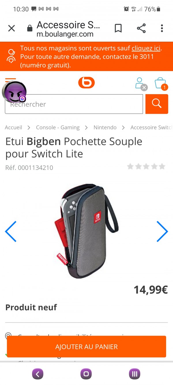 Console et pochette