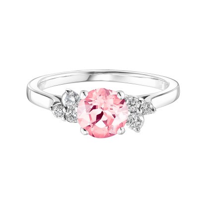 Perdu Bague argent pierre rose de naissance