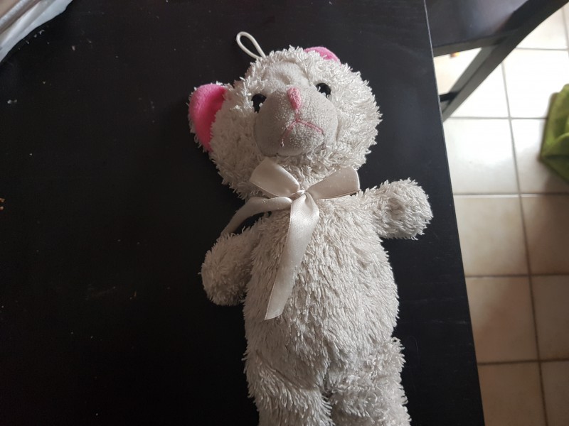 Trouvé doudou ourson blanc