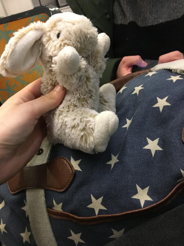 peluche petite lapin blanc