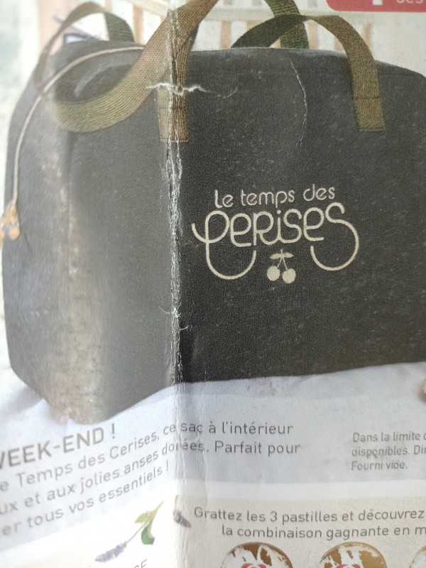 Sac noir temps de cerises