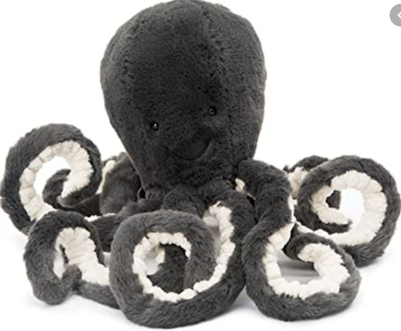 perdu Doudou poulpe gris