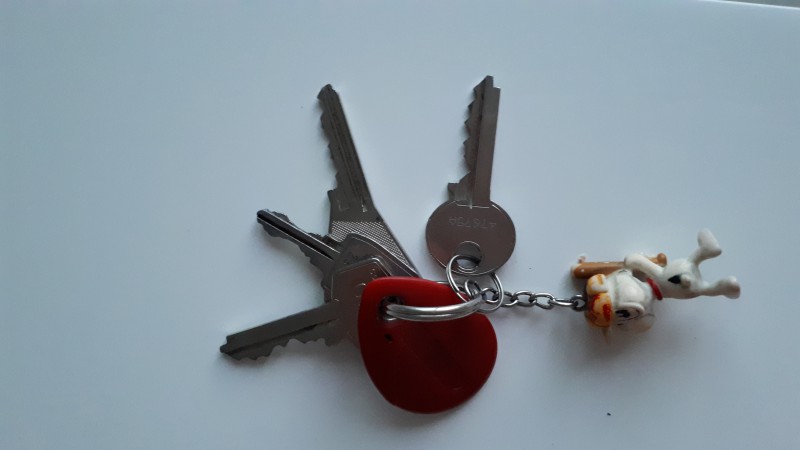 Jeu de 4 clés + badge rouge