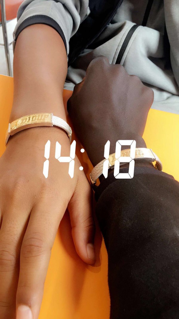 Bracelet en argent et or.