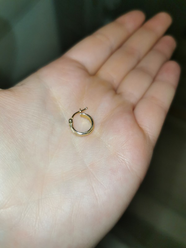Petite boucle d'oreille en or