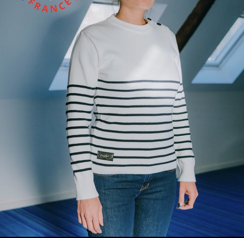 Perdu pull Marinière Breizh Angel
