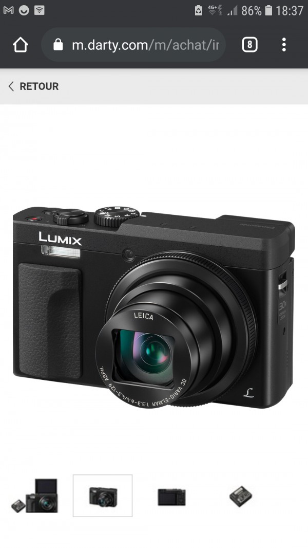 Appareil photo Panasonic noir