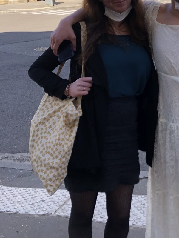 Tote bag avec fleurs jaunes
