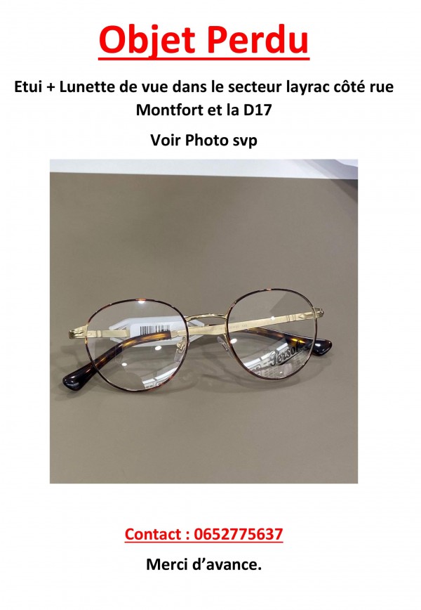 Lunette de vue + etui