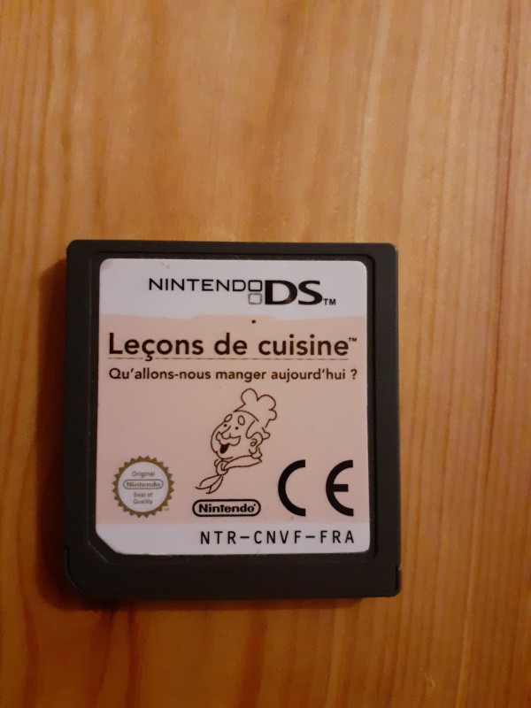 Jeu Nitendo DS "Leçon de cuisine" trouvé à l'éléphant bleu