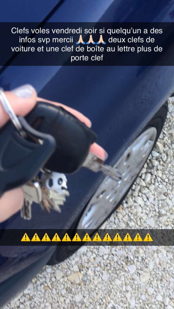 Perdu clefs de voiture quinconces