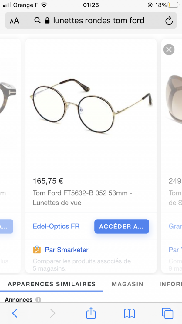 Lunettes dans une boîte à lunette noire