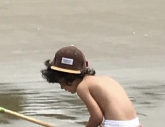 Casquette en velours marron