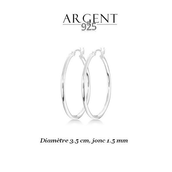 perdu créole en argent 3cm à saint flour