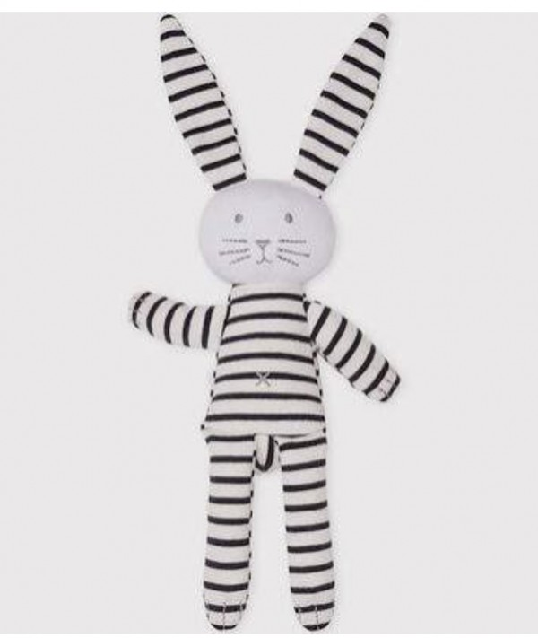 Doudou lapin rayures