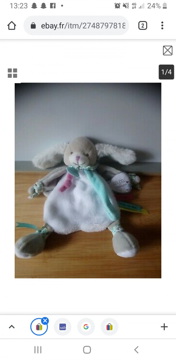 Doudou attache tetine chien doudou et compagnie