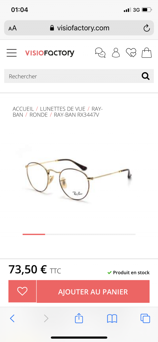 Lunette de vue ray ban