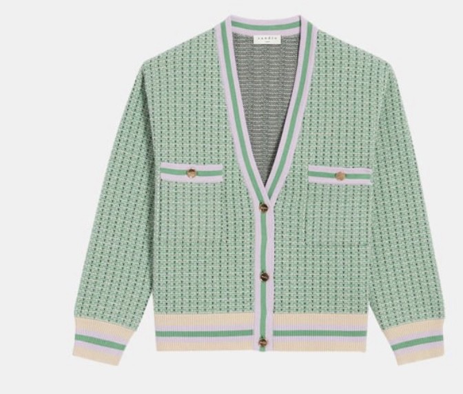 Veste gilet vert Sandro