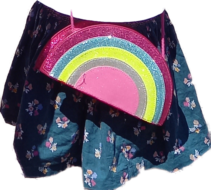 Perdu sac arc en ciel petite fille
